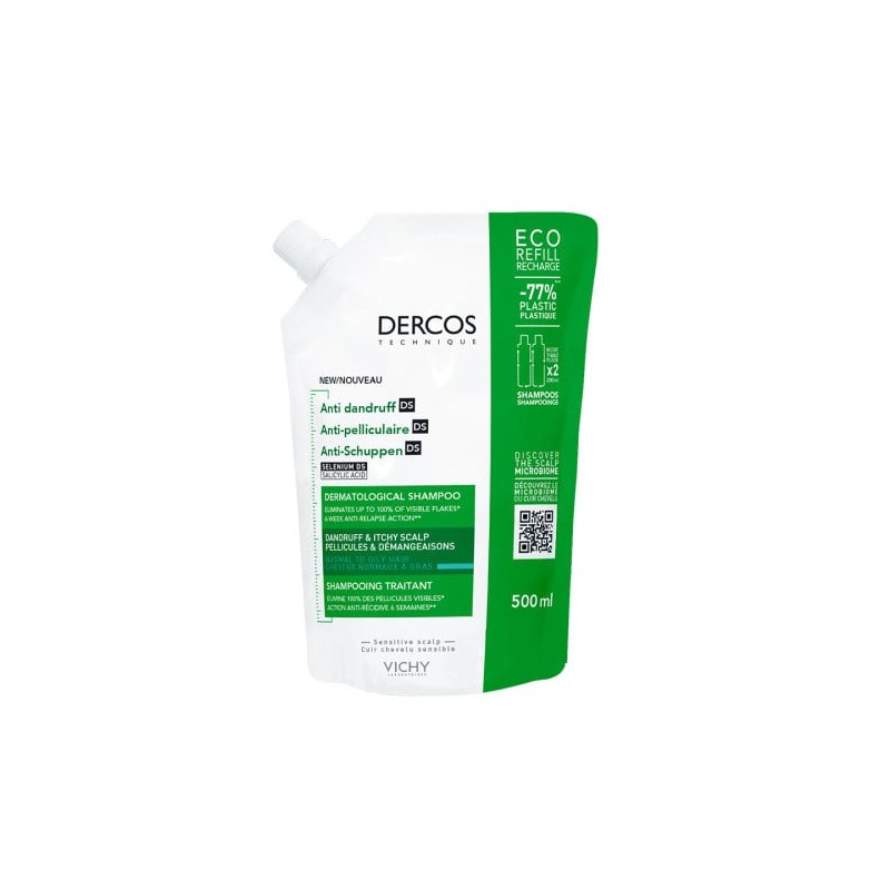 Dercos Anti-Roos DS Shampoo Navulling - Normaal tot Vet Haar - 500ml - Copy-7