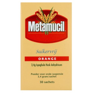Metamucil Suikervrij Orange - 30 sachets 